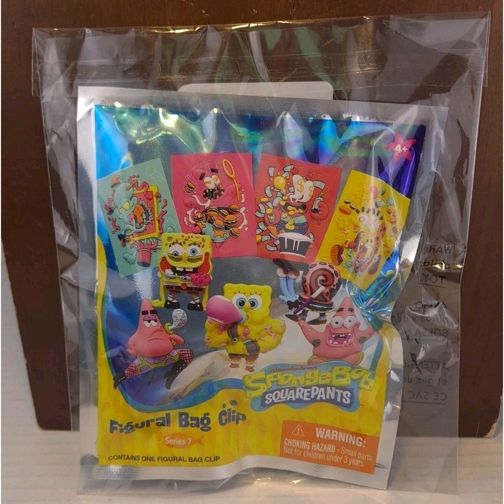 SPONGEBOB SQUAREPANTS - Series 7 Monogram Figure‎ Bag Clip Unopened Mystery Pack